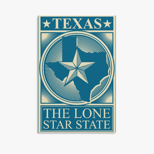 Texas the Lone Star State - Rectangular Canvas Prints - Frameless